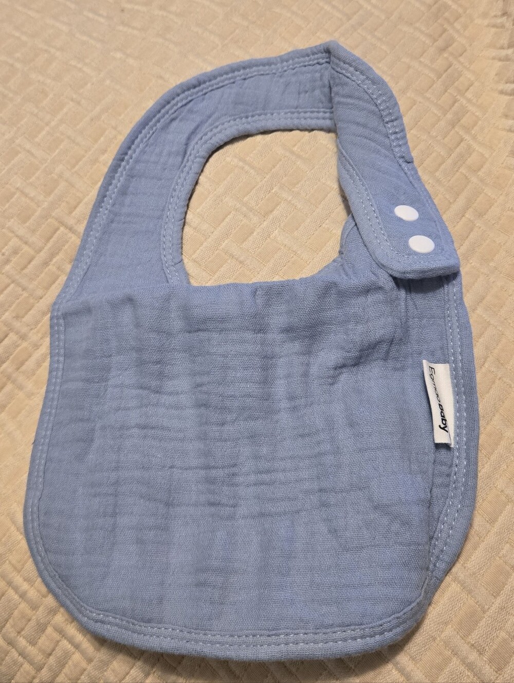 Egmao Baby Muslin Bibs - Neutral Grey & Blue Set - Picture 2 of 3
